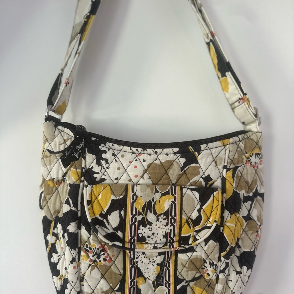 Vera Bradley Black and White Floral Shoulder Bag